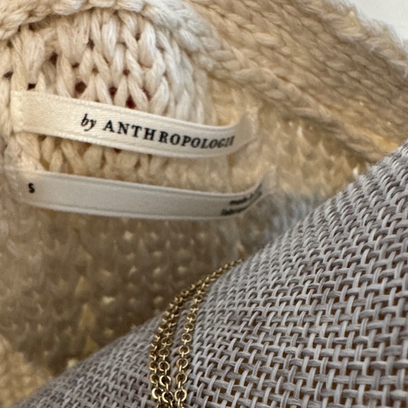 Anthropologie Cream Knit/Layered Top - Picture 2 of 16